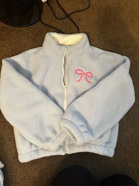Old Navy Light Blue Sherpa Jacket with Cream Lining